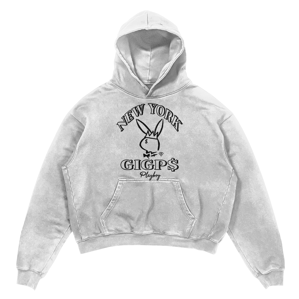 Playboy white zip up hoodie hotsell