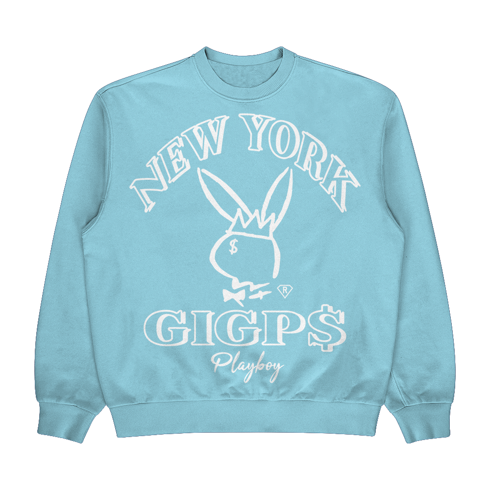 New York Playboy Crewneck (Light Blue)
