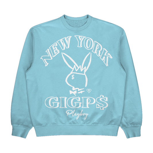 New York Playboy Crewneck (Light Blue)