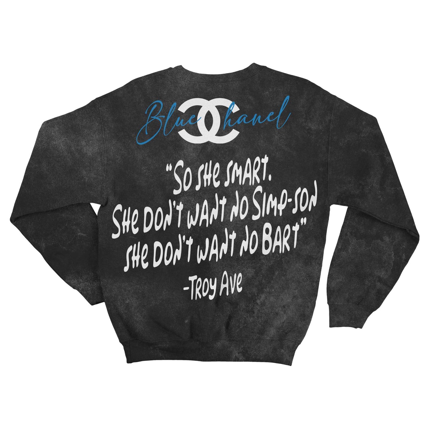 DEAR HATER DISTRESS CREW NECK - BLACK