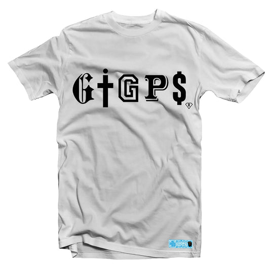 GIGPS HORIZONTAL LOGO TEE - WHITE