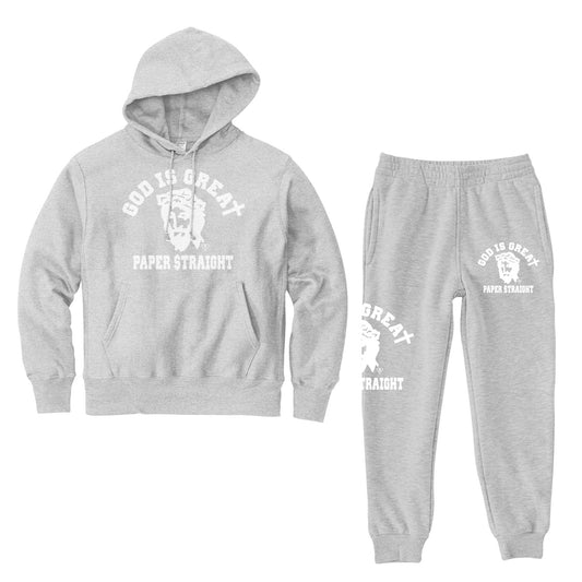 CLASSIC SWEAT SUIT - GREY & WHITE