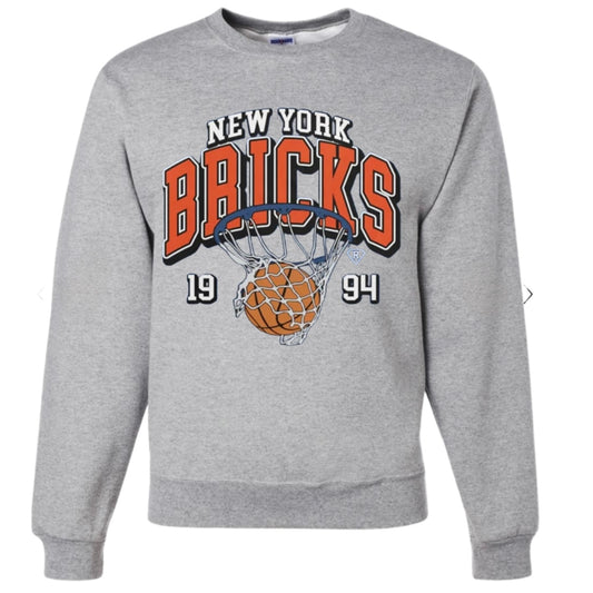 New York Bricks Crew Neck Sweater (Grey)