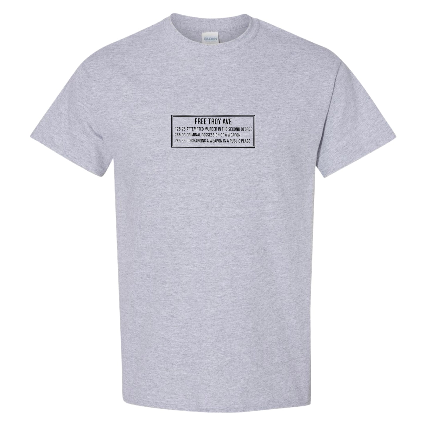 Grey Free Troy Ave Charges Tee