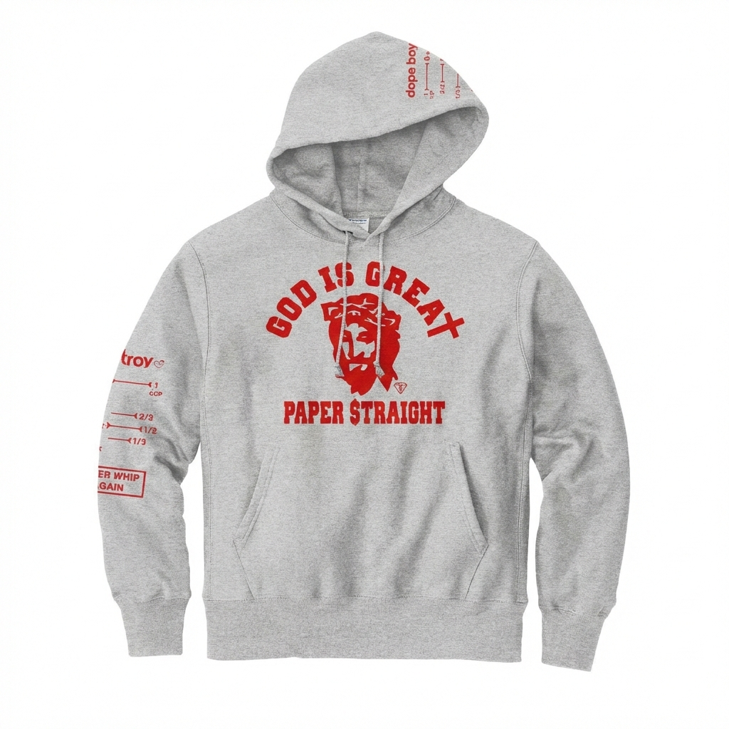 Classic GIGPS No Jumper Hoodie - Grey & Red