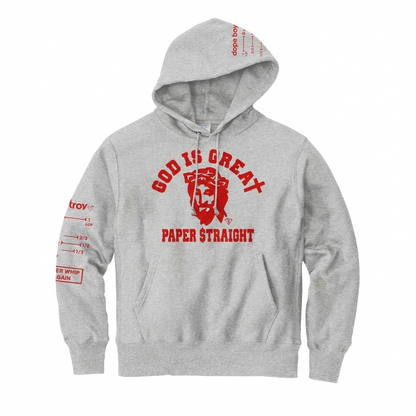 Classic GIGPS No Jumper Hoodie - Grey & Red