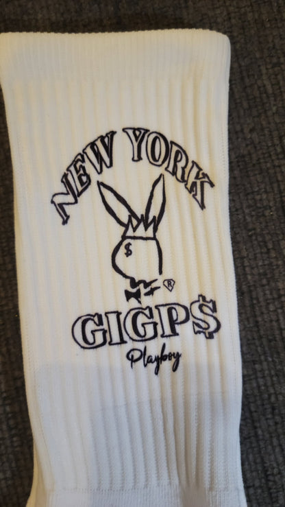 GIGPS Playboy Socks 2-Pack White