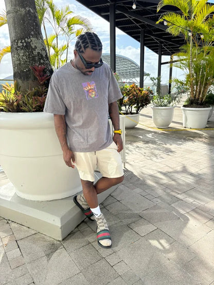 GIGPS Purple Crown Tee - Grey