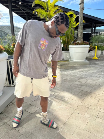 GIGPS Purple Crown Tee - Grey