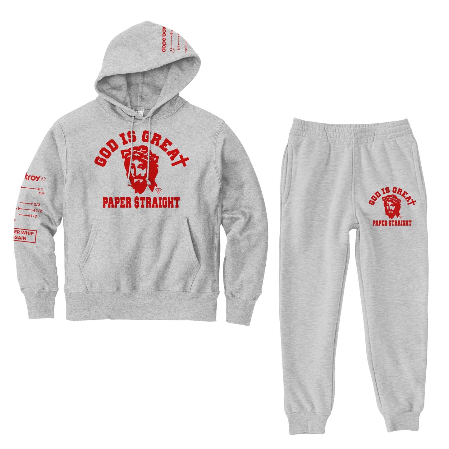 CLASSIC SWEAT SUIT - GREY & RED